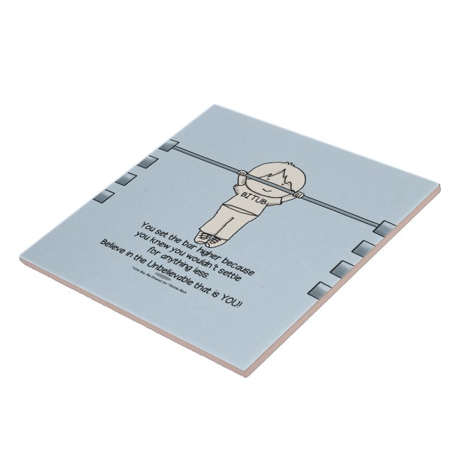 Set the Bar Higher Ceramic Tile (Side)