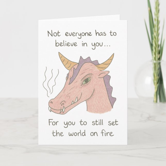set the world on fire confidence dragon card (Front)