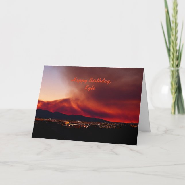 Set the World on Fire on Your Birthday Greeting Card (Front)