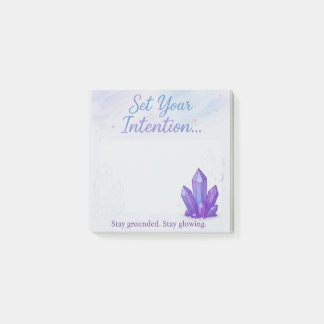 Set Your Intention Crystal-Themed Pastel  Post-it Notes