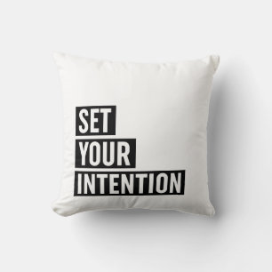 Set Your Intention Typography Cushion