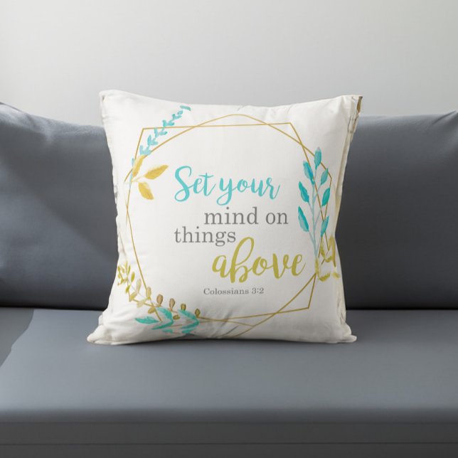 Set your mind on things above Christian chic Bible Cushion (Creator Uploaded)