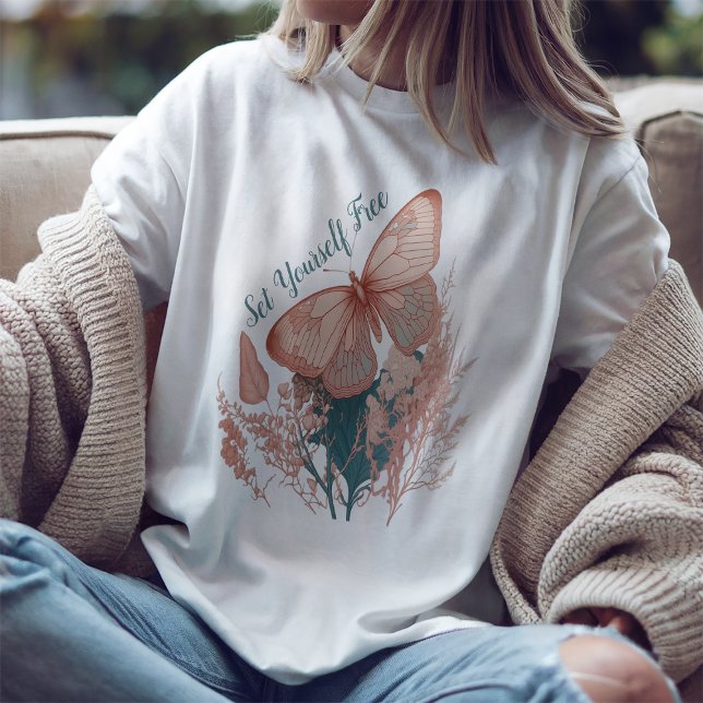 Set Yourself Free Butterfly T-Shirt (Creator Uploaded)