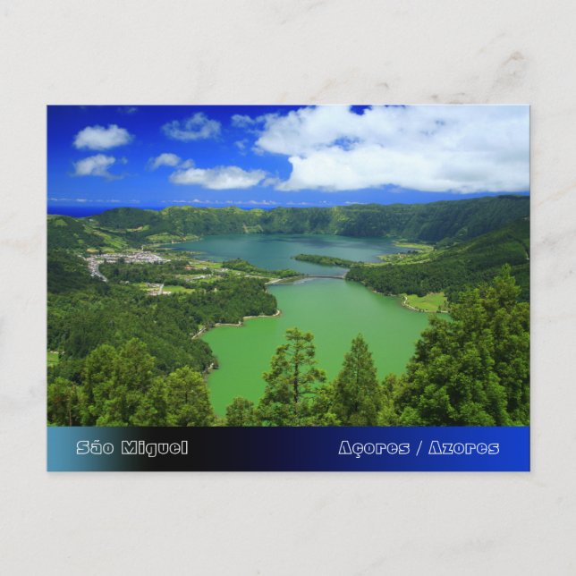 Sete Cidades lakes Postcard (Front)