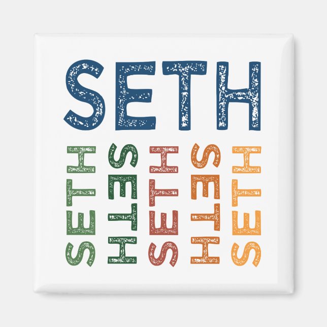 Seth Cute Colourful Magnet (Front)