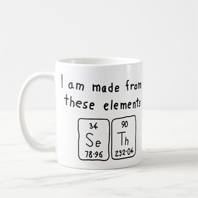 Seth periodic table name mug (Left)