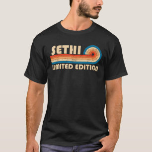 SETHI Surname Retro Vintage 80s 90s Birthday Reuni T-Shirt
