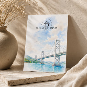 Seto Ohashi Bridge, Japan Architecture Landscape Postcard