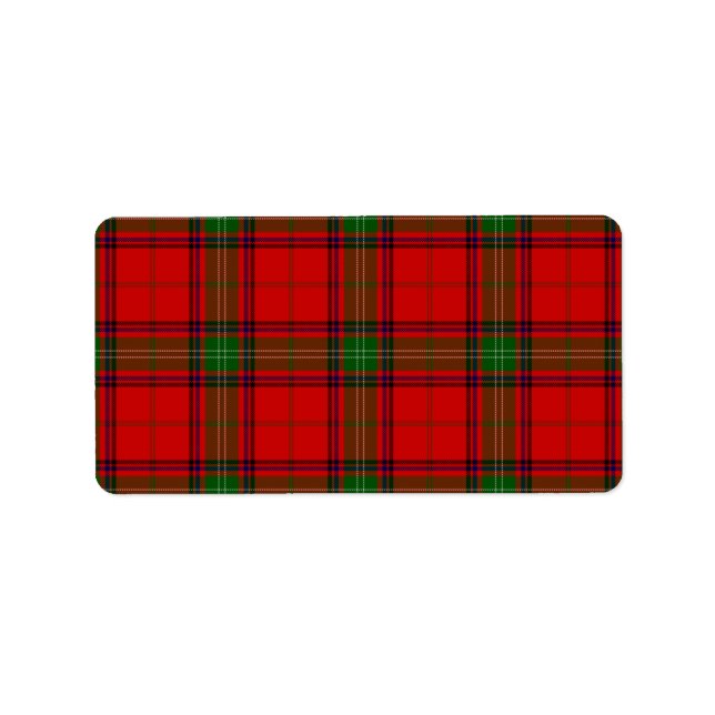 Seton tartan red green plaid label (Front)