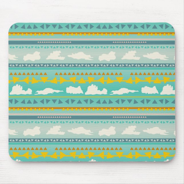 sets & rises arizona triangle tribal stripe lines mouse pad (Front)
