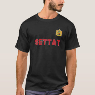 Settat Morocco National Flag Heart Emblem Crest T-Shirt