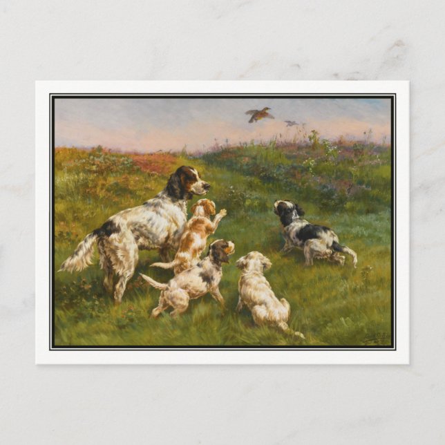 Setter and Pups by Edmund Henry Osthaus Postcard (Front)
