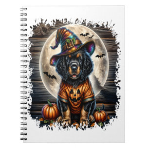 Setter Dog Halloween Square Notebook