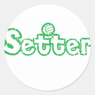 Setter Volleyball Classic Round Sticker