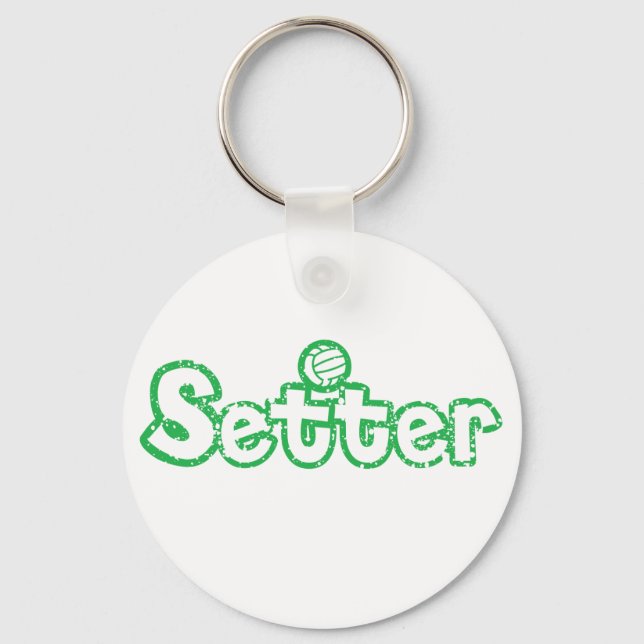 Setter Volleyball Key Ring (Front)