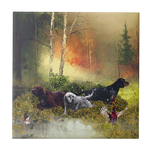 Setters Family   Ceramic Tile (Front)