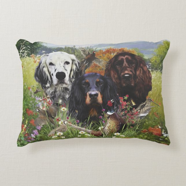 Setters Family  Decorative Cushion (Front)