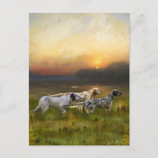 Setters Family   Postcard (Front)