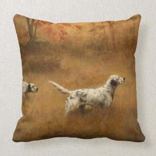 Setters in a Field by Percival Leonard Rosseau Cushion