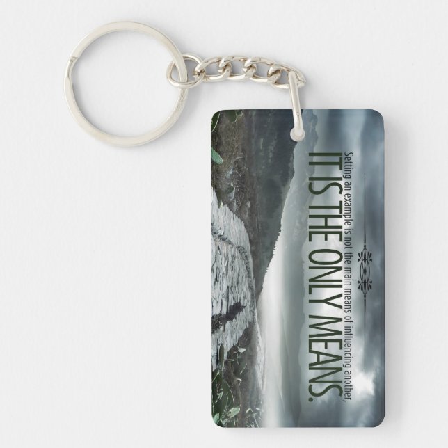 "Setting an example" Inspirational Quote Key Ring (Front)