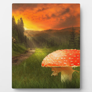 Setting Autumn Sun. Plaque