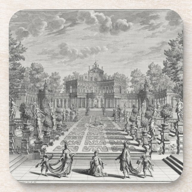 Setting for an opera in a garden, from 'Architectu Coaster (Front)