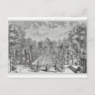 Setting for an opera in a garden, from 'Architectu Postcard
