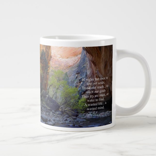 Setting Goals Inspirational Large Coffee Mug (Right)