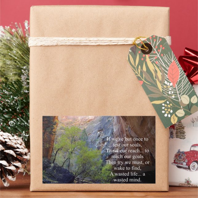 Setting Goals Inspirational Rectangular Sticker (Holiday)