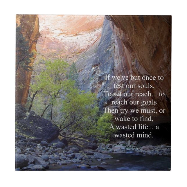 Setting Goals Inspirational Tile (Front)