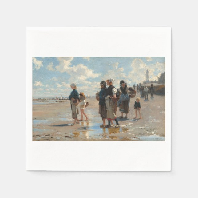 Setting Out to Fish by John Singer Sargent Napkin (Front)