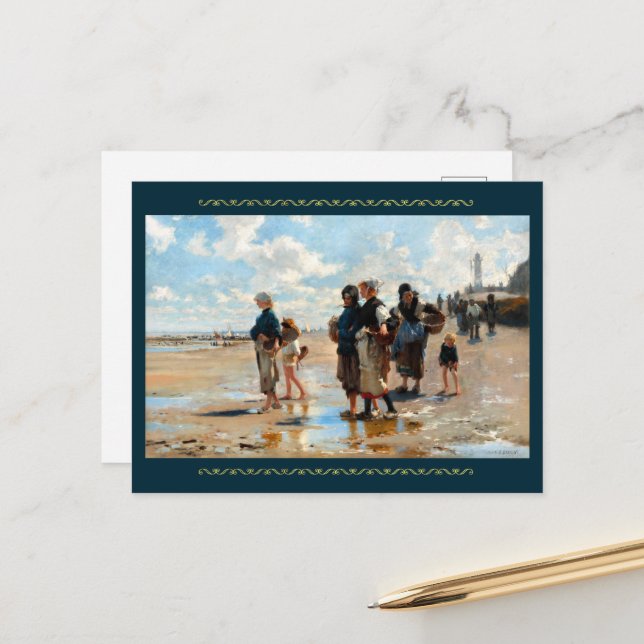Setting Out to Fish by John Singer Sargent  Postcard (Front/Back In Situ)