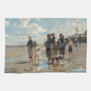 Setting Out to Fish by John Singer Sargent Tea Towel