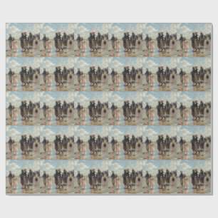 Setting Out to Fish by John Singer Sargent Wrapping Paper