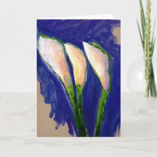 "Setting Sail" Lily Flower Painting Greeting Card