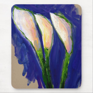 Setting Sail Lily Flowers Painting Art Mousepad