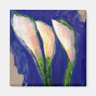 Setting Sail Lily Flowers Painting Magnet