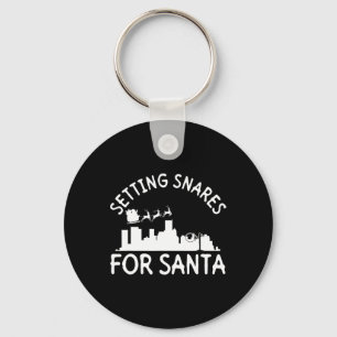 Setting Snares For Santa - Wire Snare Christmas 3 Key Ring