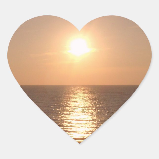 Setting Sun Heart Sticker (Front)