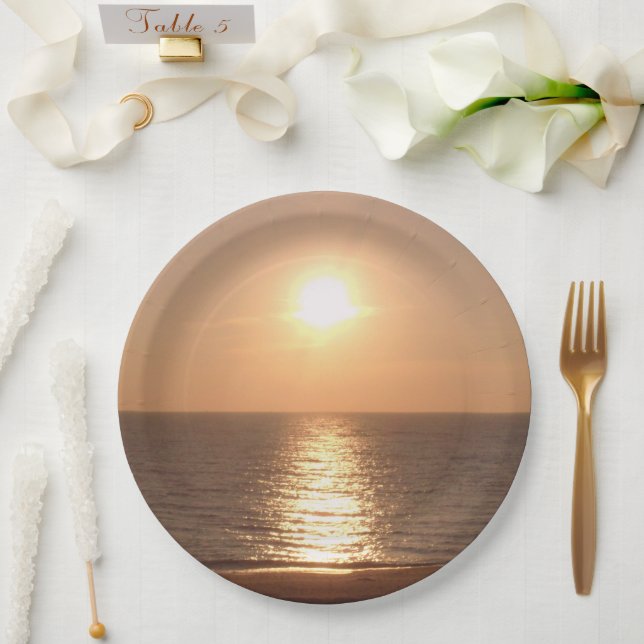 Setting Sun Paper Plate (Wedding)