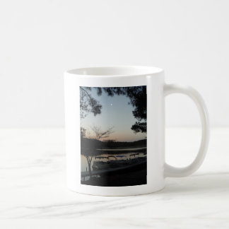 Setting Sun, Rising Moon  over  Lake Arrowhead Coffee Mug