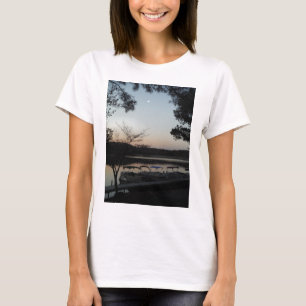 Setting Sun, Rising Moon over Lake Arrowhead T-Shirt