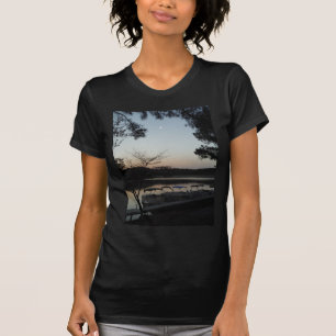 Setting Sun, Rising Moon over Lake Arrowhead T-Shirt