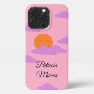 Setting Sun with Clouds: Carnation Pink iPhone 13 Pro Case