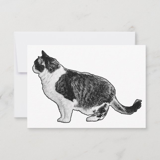 Settled Thanks, Soft Silhouette Thank You Card (Front)