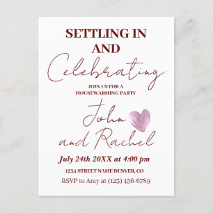 Settling In and Celebrating Housewarming Party Postcard