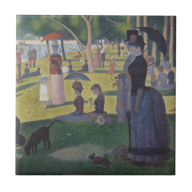 Seurat Sunday La Grande Jatte Fine Art Ceramic Tile (Front)