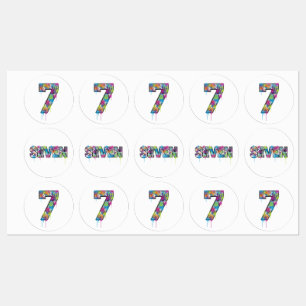 Seven 7 Spray-Painted Colorful