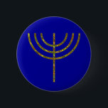 seven - arm light menorah candleholder rune 6 cm round badge<br><div class="desc">seven - arm light menorah candleholder rune</div>