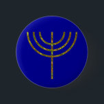 seven - arm light menorah candleholder rune 6 cm round badge<br><div class="desc">seven - arm light menorah candleholder rune</div>